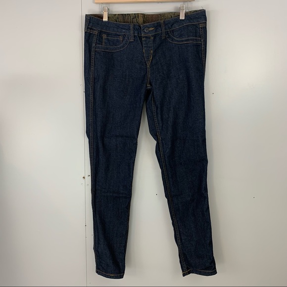 Bongo Reversible Jeans Snake Skin Dark Wash Blue Skinny 34 - Picture 7 of 11